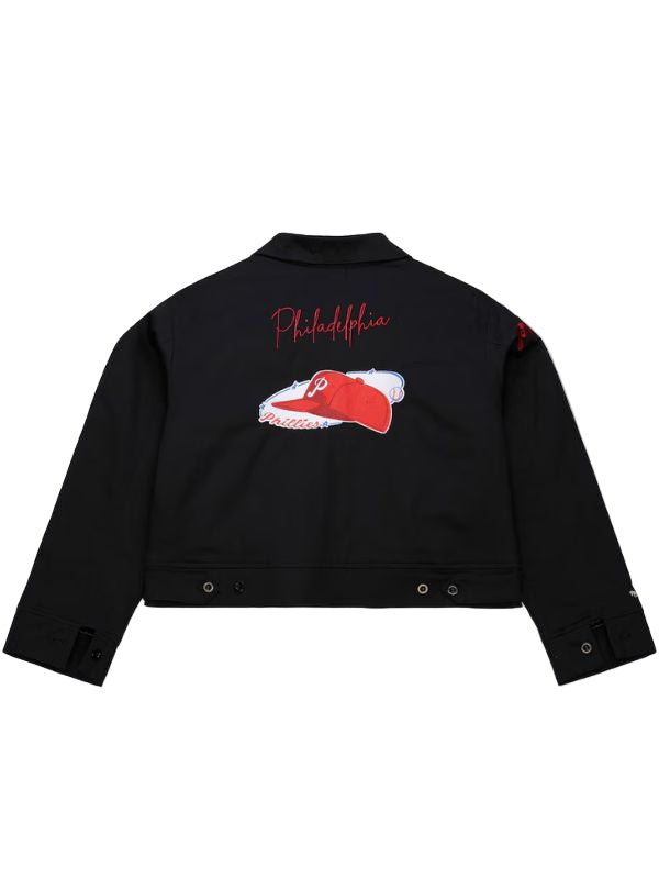 Outerwear Trends Philadelphia Phillies Cooperstown Mechanic Cropped Jacket