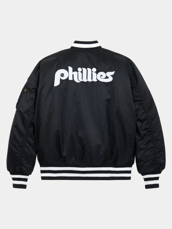 Outerwear Trends Philadelphia Phillies X Alpha X New Era MA- 1 Bomber Jacket