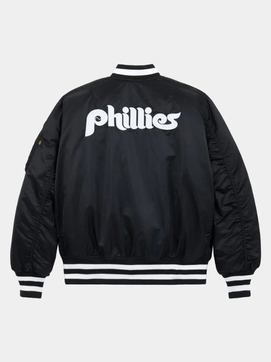 Outerwear Trends Philadelphia Phillies X Alpha X New Era MA- 1 Bomber Jacket