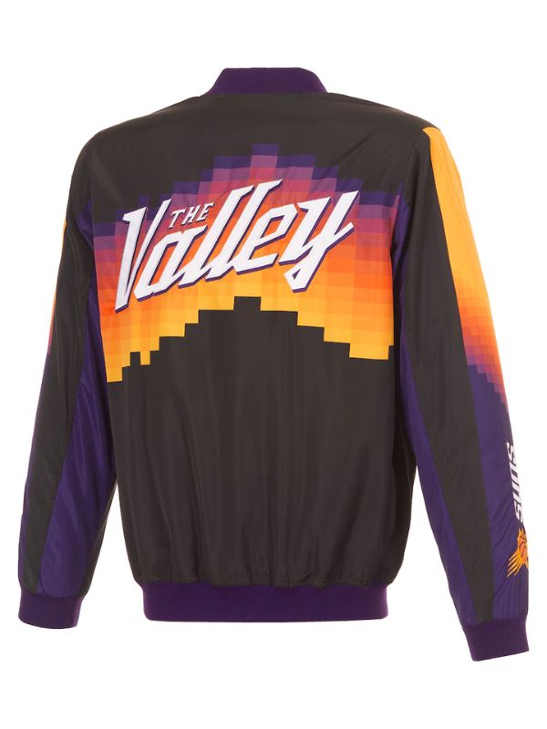 Outerwear Trends Phoenix Suns JH Design Black Bomber Jacket