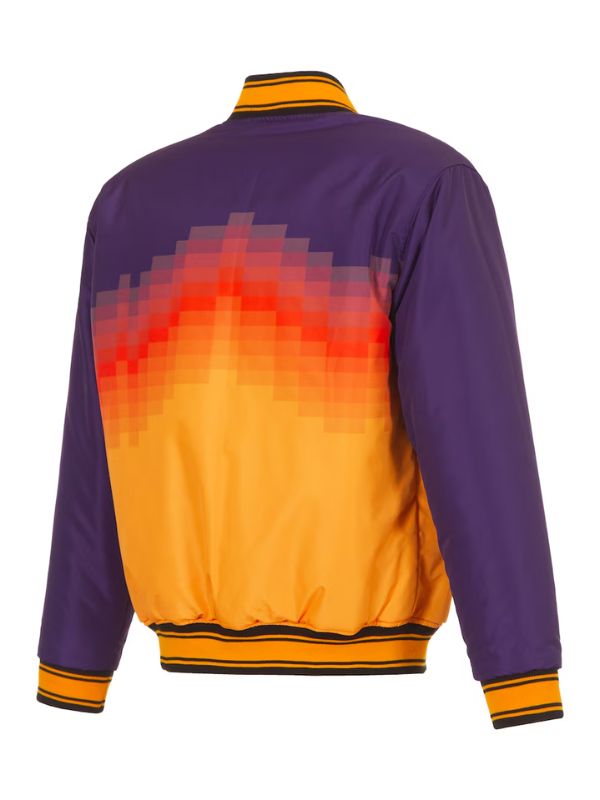 Outerwear Trends Phoenix Suns JH Design Black/Purple Reversible Jacket
