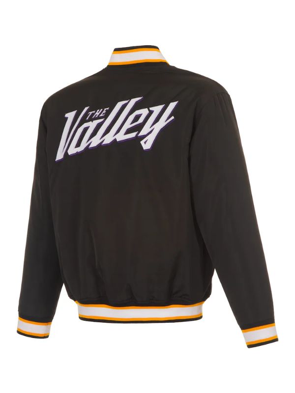 Outerwear Trends Phoenix Suns JH Design Black/Purple Reversible Jacket