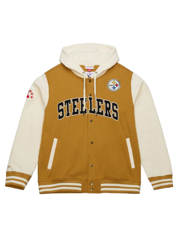 Outerwear Trends Pittsburgh Steelers Brown/White Dusted Hooded Jacket