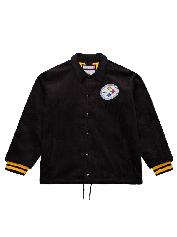 Outerwear Trends Pittsburgh Steelers Off the Bus Black Corduroy Jacket