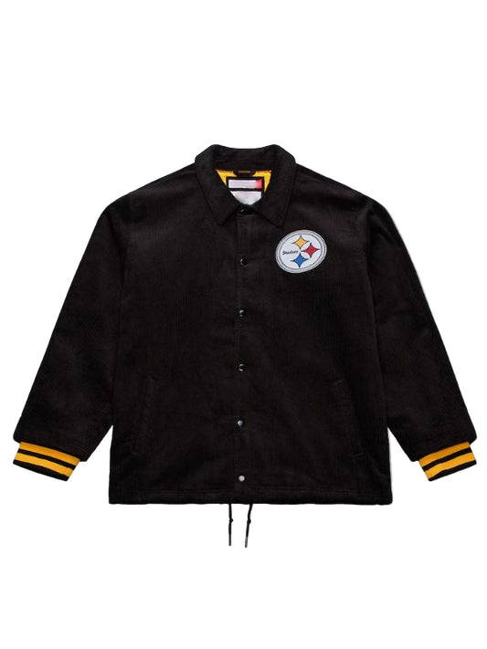 Outerwear Trends Pittsburgh Steelers Off the Bus Black Corduroy Jacket