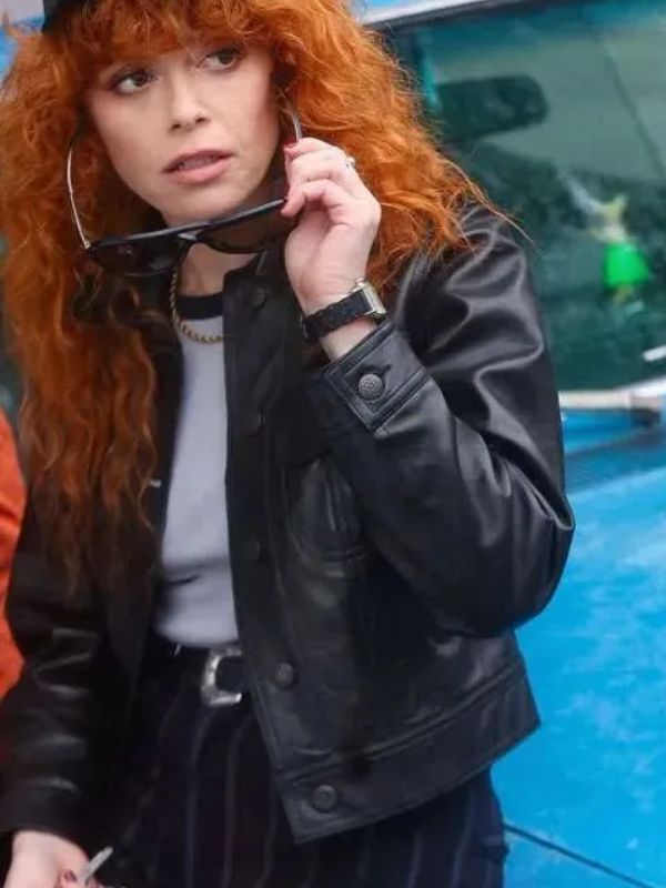 Outerwear Trends Poker Face 2025 Natasha Lyonne Leather Jacket
