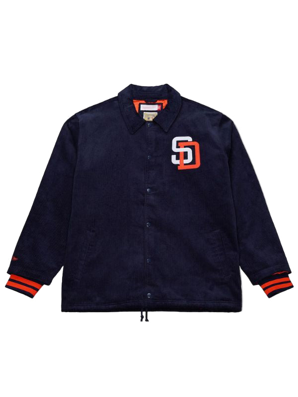 Outerwear Trends San Diego Padres Off the Bus Navy Blue Corduroy Jacket