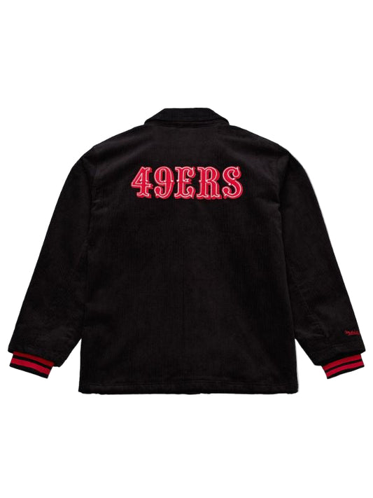 Outerwear Trends San Francisco 49ers Off the Bus Black Corduroy Jacket