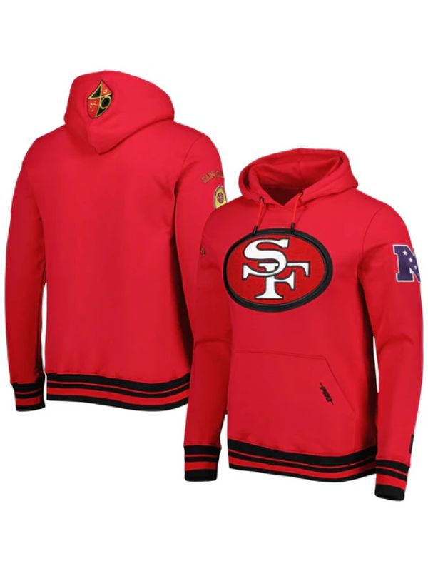 Outerwear Trends San Francisco 49ers Retro Fleece Pullover Hoodie