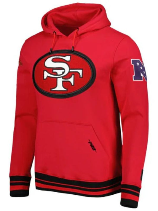 Outerwear Trends San Francisco 49ers Retro Fleece Pullover Hoodie
