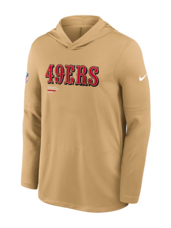 Outerwear Trends San Francisco 49ers Sideline Performance Long Sleeve Hoodie T-Shirt