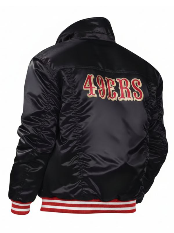 Outerwear Trends San Francisco 49ers Silver Tab Satin Trucker Jacket