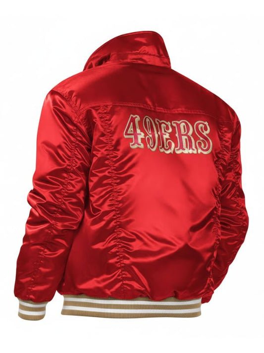 Outerwear Trends San Francisco 49ers Silver Tab Satin Trucker Jacket