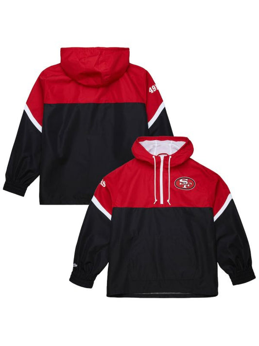 Outerwear Trends San Francisco 49ers Tie Breaker Anorak Half-Zip Jacket