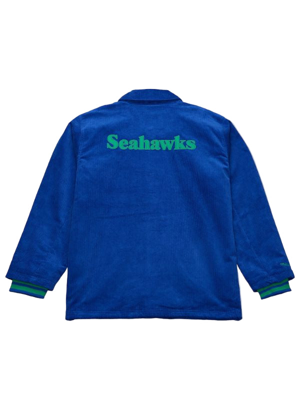 Outerwear Trends Seattle Seahawks Royal Off the Bus Blue Corduroy Jacket