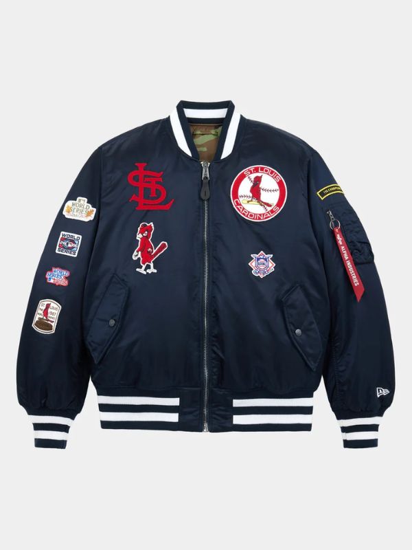 Outerwear Trends St. Louis Cardinals X Alpha X New Era MA- 1 Bomber Jacket
