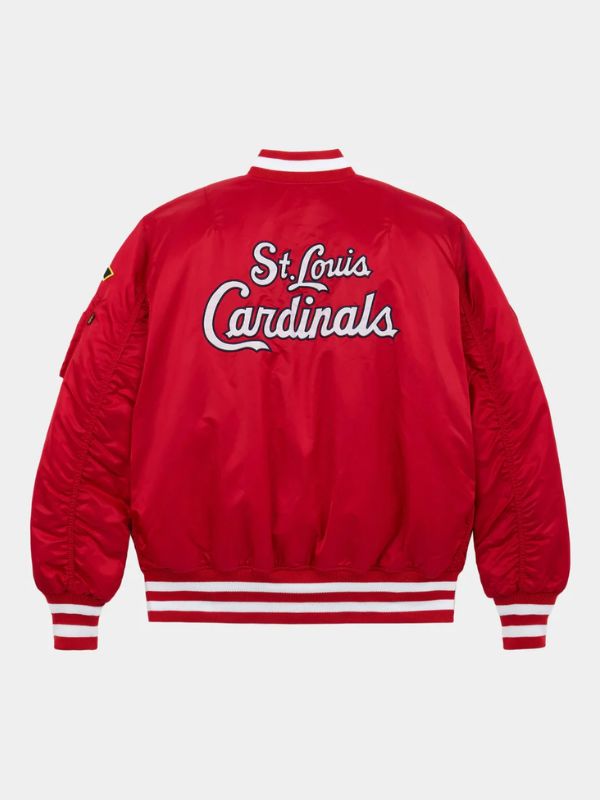 Outerwear Trends St. Louis Cardinals X Alpha X New Era MA- 1 Bomber Jacket