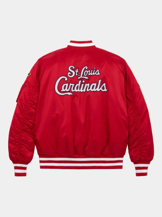 Outerwear Trends St. Louis Cardinals X Alpha X New Era MA- 1 Bomber Jacket