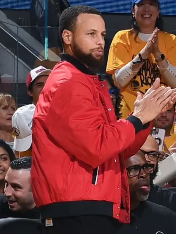 Outerwear Trends Steph Curry Red Jacket