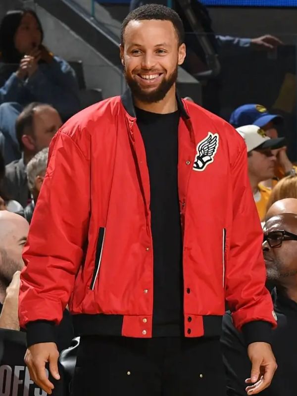 Outerwear Trends Steph Curry Red Jacket