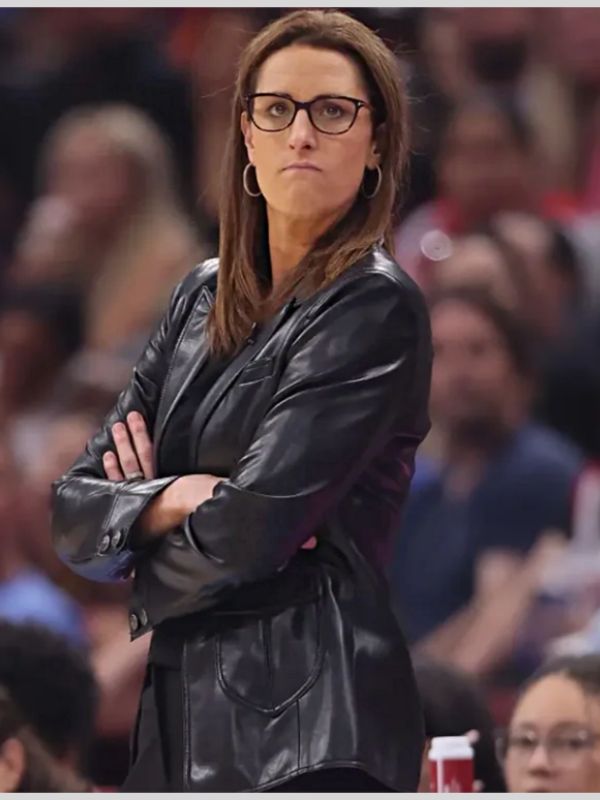 Outerwear Trends Stephanie White Indiana Fever Leather Jacket