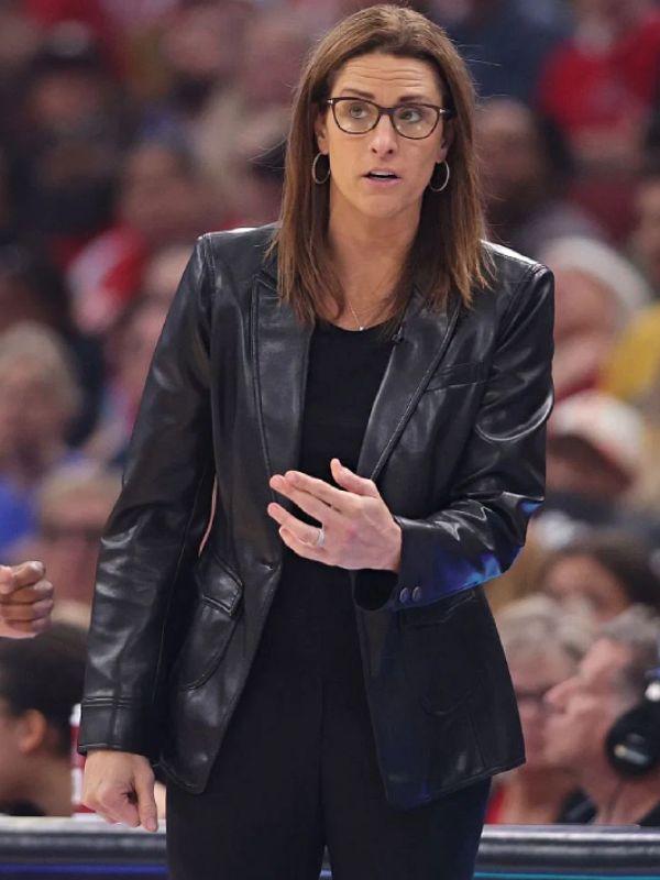 Outerwear Trends Stephanie White Indiana Fever Leather Jacket