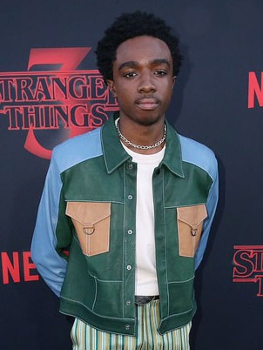 Outerwear Trends Stranger Things Lucas Sinclair Premiere Leather Jacket