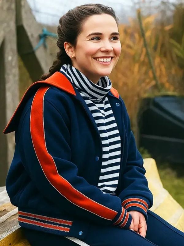 Outerwear Trends Such Brave Girls S02 Lizzie Davidson Blue Varsity Jacket