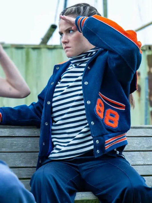Outerwear Trends Such Brave Girls S02 Lizzie Davidson Blue Varsity Jacket