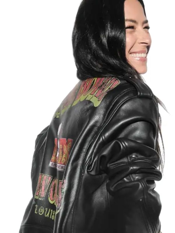Outerwear Trends Super Bowl Lix Tabitha Oversized Moto Jacket