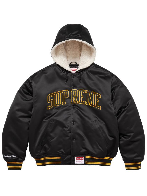 Outerwear Trends Supreme Mitchell & Ness Satin Varsity Jacket
