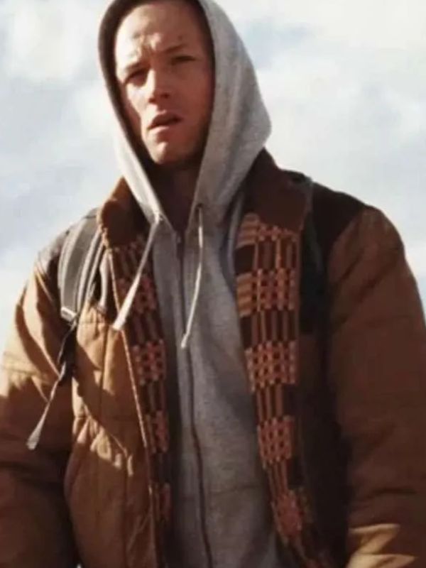 Outerwear Trends Taron Egerton She Rides Shotgun Brown Jacket