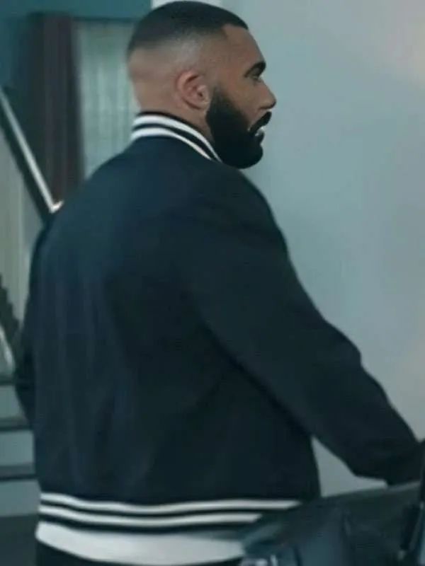 Outerwear Trends Tyler Perrys Duplicity 2025 Tyler Lepley Black Varsity Jacket