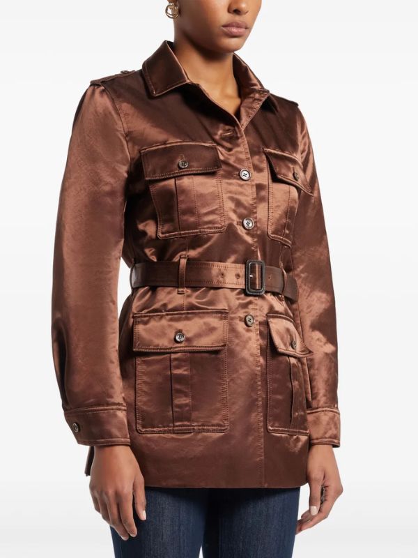 Outerwear Trends Wednesday S02 Billie Piper Brown Jacket