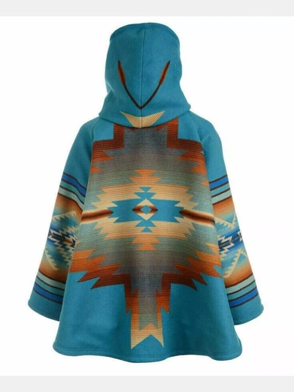 Outerwear Trends Yellowstone Beth Dutton Blue Hooded Coat