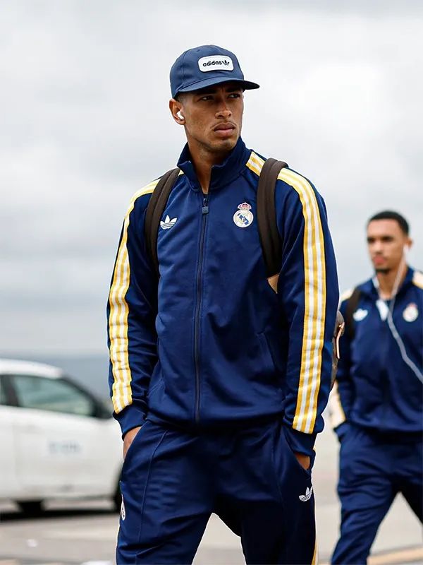 Adidas Real Madrid 2025/26 Navy Blue Track Jacket Unisex